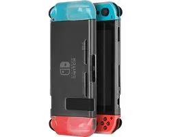 Hoes Geschikt voor Nintendo Switch Case Bescherm Hoesje Hard Cover Shockproof - Case Geschikt voor Nintendo Switch Hoes - Transparant
