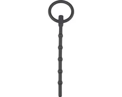 Sinner Gear - Plug urétral long et creux en silicone - Noir