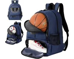 Basketball bag backpack for men women with ball and shoes compartment 30L capacity lightweight breathable boys girls football ball bag backpack fit volleyball football sports travel school gym