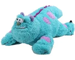 Casalora Pluche Knuffel – 55 cm – Kawaii Blauw Monster Sierkussen – Grappig Decoratief Bedkussen – Schattig Dierenkussen