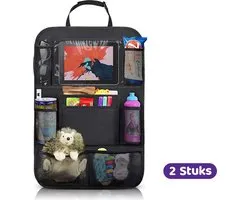Auto Organizer - Auto Organizer Kind - Autostoel organizer - Incl Tablethouder - Zwart