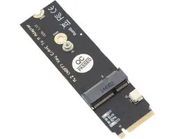 M.2 NGFF A E Key WiFi Kaart naar M.2 Key M SSD Adapter, Ondersteunt AX200 AX201 AX210, PCIe X1 en USB 2.0, Geschikt voor OS X en Windows