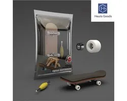 Heuts Goods - Vinger Skateboard - Fingerboard - Mini Skateboard - Skateboard Kan Kantelen - 5 Lagen - Hoge Kwaliteit - Wit