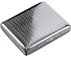Cigarettecase - Luxe Sigarettenhouder - Sigaretten box - Sigaretten opbergdoosje - Sigaretten Koker Metaal - Cigarettecase - zilver
