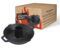 Grill Master Cast Iron Chicken Sitter – Gietijzeren Kip zitter - BBQ accessoires - Bird Sitter Barbecue - Papa Cadeau Voor Mannen - Vaderdag