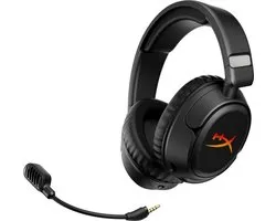 HyperX Cloud Flight 2 – Casque de jeu sans fil avec couvercles RVB, jusqu'à 100h d'autonomie, 2,4 GHz et Bluetooth – Multi-plateforme - Noir