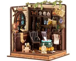 Namajunas - Potion Workshop Book Nook Bouwpakket - Houten 3D Puzzel - 95x95x105mm - Modelbouwpakket - Bouwpakket - Knutselen -Book Nook - Woondecoratie - Boekenkast Decoratie - Hobby - Cadeau 14+