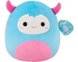 Squishmallows - Medium Plush 30cm Pookems - Blue Yeti W/Pink Fuzzy Belly