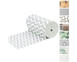 KARAT Soft Foam Mat, Sold by the Metre, Bathroom Non-Slip Mat for Pool and Kitchen, Foam Bath Mat, Cut To Size Shower Mat, Non-Slip Bath Mat Floor Mat 65 x 70 cm, Striped