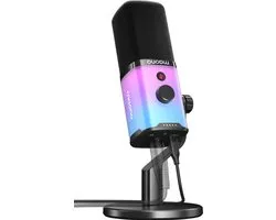 Maono - PD100X - Microphone RVB - Microphone de studio USB / XLR - Convient pour PC/PS4/PS5 - Bouton Mute Podcast - Gaming - Streaming - Zwart
