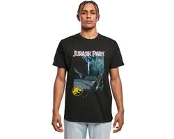 Merchcode Jurassic Park - TRex Heren Tshirt - S - Zwart