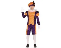 Fiestas Guirca - Pietenpak oranje paars 5-6 jaar - Welkom Sinterklaas - Sinterklaas versiering - Sinterklaas intocht - Sinterklaas en Piet -sinterklaas Cadeautjes