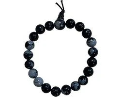 Flocon de neige en obsidienne Powerbead - Bracelet
