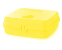 Tupperware Eco Boîte à Sandwich Carrée Jaune | Snackie Boîte à pain