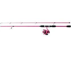 Albatros - Spin Comboset Pink - Spinhengel & Molen - 210cm - Pink - Inclusief nylon lijn