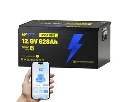 WattCycle 12V 628Ah LiFePO4 Accu met Bluetooth 5.0 & 300A BMS – 8030Wh Lithium Batterij, Laagtemperatuurbeveiliging, 6000+ Cycli, voor Zonnepanelen, Camper, Boot, Off-Grid & Thuisbatterij