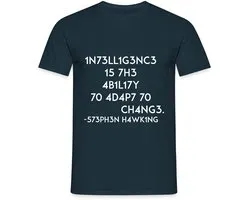 Stephen Hawking Intelligentie En Aanpassingsvermogen T-Shirt Heren