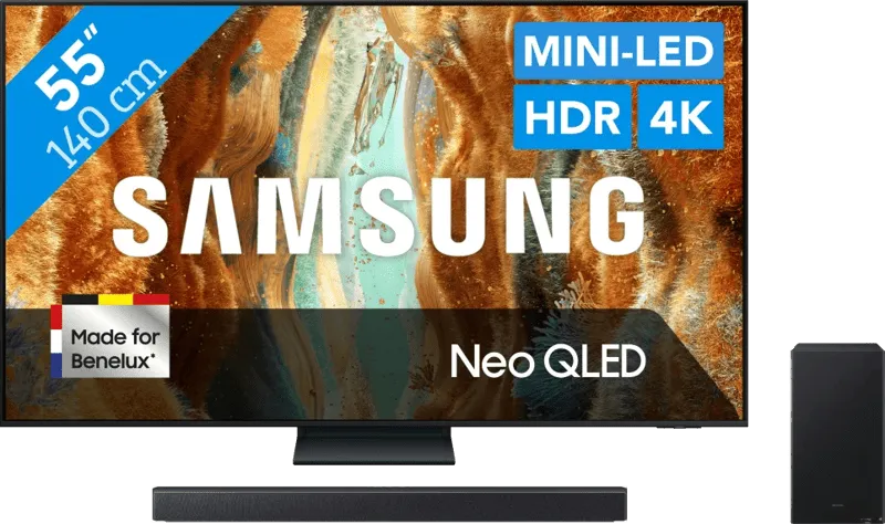 Samsung 55" Neo QLED QN73F 4K (2025) + Samsung HW-B450F (2025)