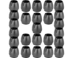 Roegaarden Protège-pieds de Cache-jambes pour chaises avec Feutre anti-rayures – Capuchons de pieds de chaise – Protecteur de sol – 12-16 mm – 24 pièces – Zwart