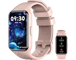 Blackview Watch - R10 - Montre connectée - Podomètre - Moniteur de sommeil - Oxymètre - avec fréquence cardiaque - Bracelet connecté Bluetooth Sport Health - pour Android et iOS. - Femmes et hommes - Rose