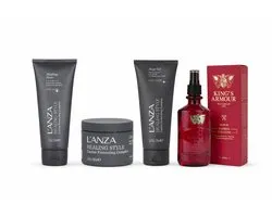 Ultimate Barber Styling & Grooming Set L’ANZA Styling Clay Mega Gel Molding Paste + King’s Armour Barber Cologne