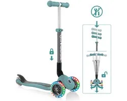 GLOBBER PRIMO FOLDABLE LIGHTS - Kinderstep, 120/80 mm, ABEC 5, 3 wielen, LED wielen