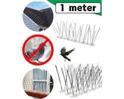 Summer Spark Épingles à pigeons 1 mètre - Épingles à oiseaux - Dissuasion des pigeons - Épouvantail - Dissuasion des oiseaux - Dissuasion des oiseaux - Dissuasion des pigeons - Dissuasion des chats - Bande anti-escalade