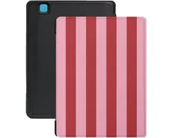 Lunso Compatible avec la housse Kobo Aura H20 Edition 2 (6,8 pouces) - Housse de sommeil en cuir végan Saffiano - Candy Floss - (non compatible avec la Kobo Aura edition 2)