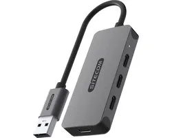 Sitecom - USB-A to 4x USB-C Hub- Zet één USB-A poort van je notebook om in 4 supersnelle USB-C poorten