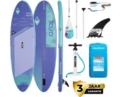 Aquatone Premium Wave SUP Board 10'0 - Opblaasbaar Paddle Board - Complete Set - Max. 120KG - 305x81cm - Paars/Blauw