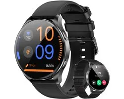 Blackview Smartwatch Dames - AMOLED Smartwatches Heren - Smartwatch Stappenteller Horloge - Sporthorloge - Activity Tracker - Hartslagmeter - Saturatiemeter - Bellen | Oproepen - Hartslag - SpO2 - Geschikt voor iOS/Android - Zwart
