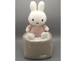Kraamcadeau Meisje | Commodemandje | Luiertaart Meisje | Nijntje Fluff 25cm