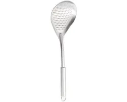 Stainless Steel Colander Perforated Soup Skimmer Baking Dish Small Round Pasta Spoon Strainer Colander Ladles Pasta Colander Rice Spatula Separation Spoon Dumpling Stainless Steel