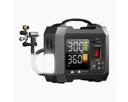 AutoXtreme Air-300 Bandenpomp Auto 12V - Autobanden Pomp Draadloos - Mini Compressor Bandenpomp met Drukmeter - Luchtcompressor en Elektrische Fietspomp 45 L/min voor Camper en Motor
