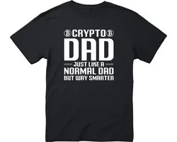 Crypto Dad T-shirt - Just Like A Normal Dad But Way Smarter - Unisex - Keep Mining - Crypto Cadeau - Bitcoin Cadeau - Bitcoin Kleding - Bitcoin Shirt - Crypto cadeau - Bitcoin Merch - Crypto T-shirt - Maat L