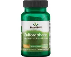 Swanson - Sulforafaan/ Sulforaphane uit Broccoli - 100% Natuurlijk - BroccoPhane® 20:1 Extract - 60 Vegetarische Capsules