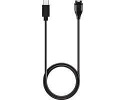 DrPhone UCE9 USB C Kabel - Oplaadkabel - Datakabel - Geschikt voor o.a Garmin Fenix 8/7/7S /7X /6X/6/6S/5/5S/5X / Instinct 2/2S / Garmin Venu 3 / Vivosmart 5/ Vivoactive 5 / Vivosport / Vivomove 3 / Forerunner 965 /935/ 945 45 45S 245 – Zwart