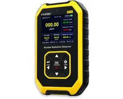 Draagbare geigerteller, dosimeter, stralingsmeter (geel) -X Ray met Miller GM-buis met high capacity batterij - stralingsmeter - meet röntgenstraling, gamma- en bètastraling - geiger counter - dosimeter - radioactief nucleaire straling detector