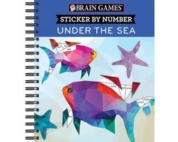 Brain Games - Sticker by Number- Brain Games - Sticker by Number: Under the Sea - 2 Books in 1 (42 Images to Sticker)