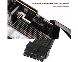 kaart verlengkabel 12-pins naar dubbele 8-pins compatibel met RTX 3000 serie GPU-connector PCIE 3060ti 3070 3080 FE Funder Edition Zwart
