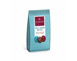Domori - The Anthology Collection – Dark Chocolate & Cremino Egg Sachet 150g | Luxe Paaschocolade Mini Eitjes | Puur | Melk | Hazelnoot met vulling