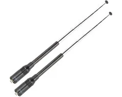 Allecto - Flexibele Telescopische Antenne - Dual Frequency - Geschikt voor BTECH en Radios - SMA F aansluiting - Hoogwaardige ontvangst - Compact