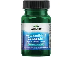 Swanson - Astaxanthine & Zeaxanthine - 60 Softgels - OmniXan® Zeaxanthine - Antioxidant