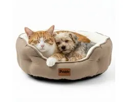 Panier pour chats Pebble© - Panier pour chiens - 64 x 53 - Medium - Brun / Blanc