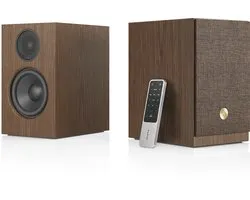 AUDIOPRO Audio Pro A28 W Smart Multiroom Actieve Boekenplank Speakers - Audio Pro Multiroom (Linkplay) - Ruimtecorrectie - 2x75W Speakers - Walnoot