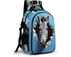 School Backpack for Girls, Causal Travel, School Bags, Zebra Backpack for Teens Kids, Zebra Lightweight Animal Backpack, Water Resistant Bookbag, Daypack, Style-21-4, One Size, Style-21-4