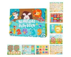 Montessori Speelgoed voor Kinderen van 3 tot 6 Jaar - Interactief Busy Book met Cijfers, Vormen en Dieren