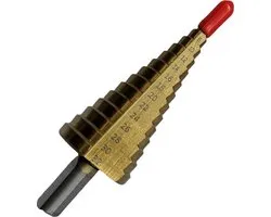 LB TOOLS Foret étagé professionnel 4 à 32mm HSS titane | Foret conique | ST | Perceuse d'escalier