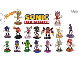 Sonic - Le Hérisson - Figurines de jeu - 12 pièces - Série 1 - Figurines 3 D - Ensemble de jeu