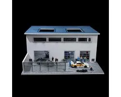 1/64 Schaal LED Garage Diorama Display Case voor Gegoten Modelauto's, Verlichte Showcase Compatibel met Hot Wheels, Matchbox & Mini GT Collectibles
